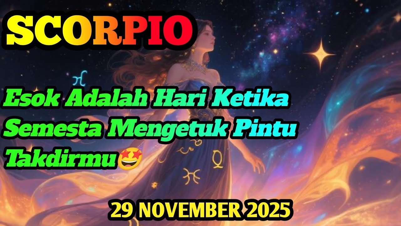 SCORPIO♏ ESOK ADALAH HARI KETIKA SEMESTA MENGETUK PINTU TAKDIRMU...⁉️29 November 2025