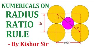 SOLID STATE || SESSION - 26 : Numericals on Radius Ratio Rule Profile