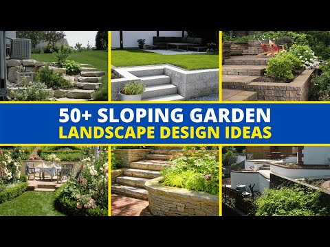 50+ Inspiring Sloping Garden Design Ideas for Front Yard & Backyard 👍