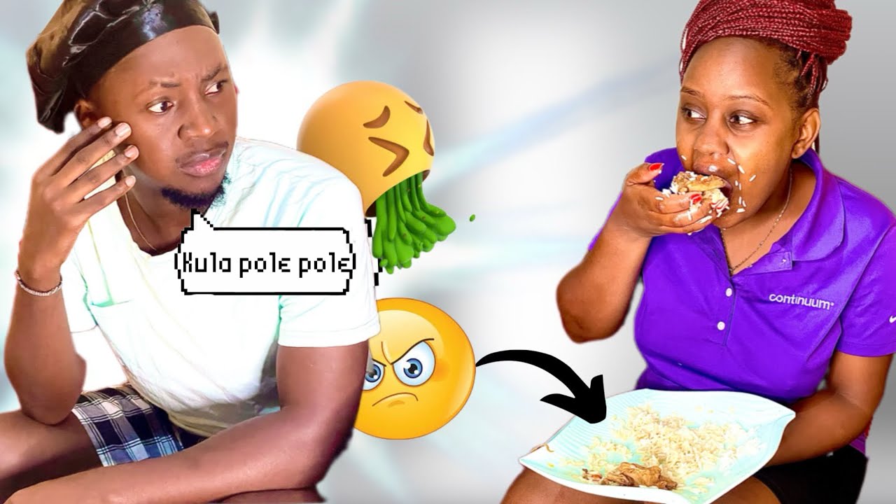 Eating GREEDILY to see my Boyfriends Reaction ** GOT CHOKED //WORST IDEA**