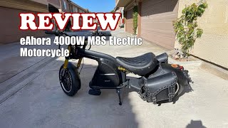 Review eAhora M8S 4000W Electric Motorcycle 2025