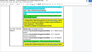 Let's Navigate My Computer Mediated Communication Course: A YouTube Tour (SP Edition)