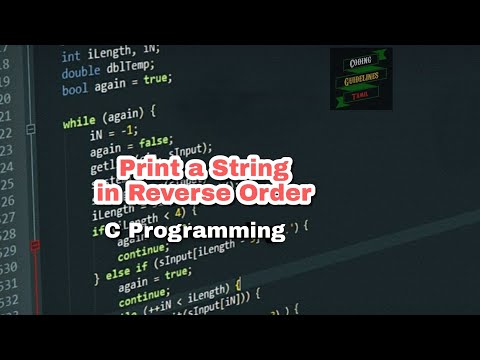 C Program to Print a String in Reverse Order #short | C Programming