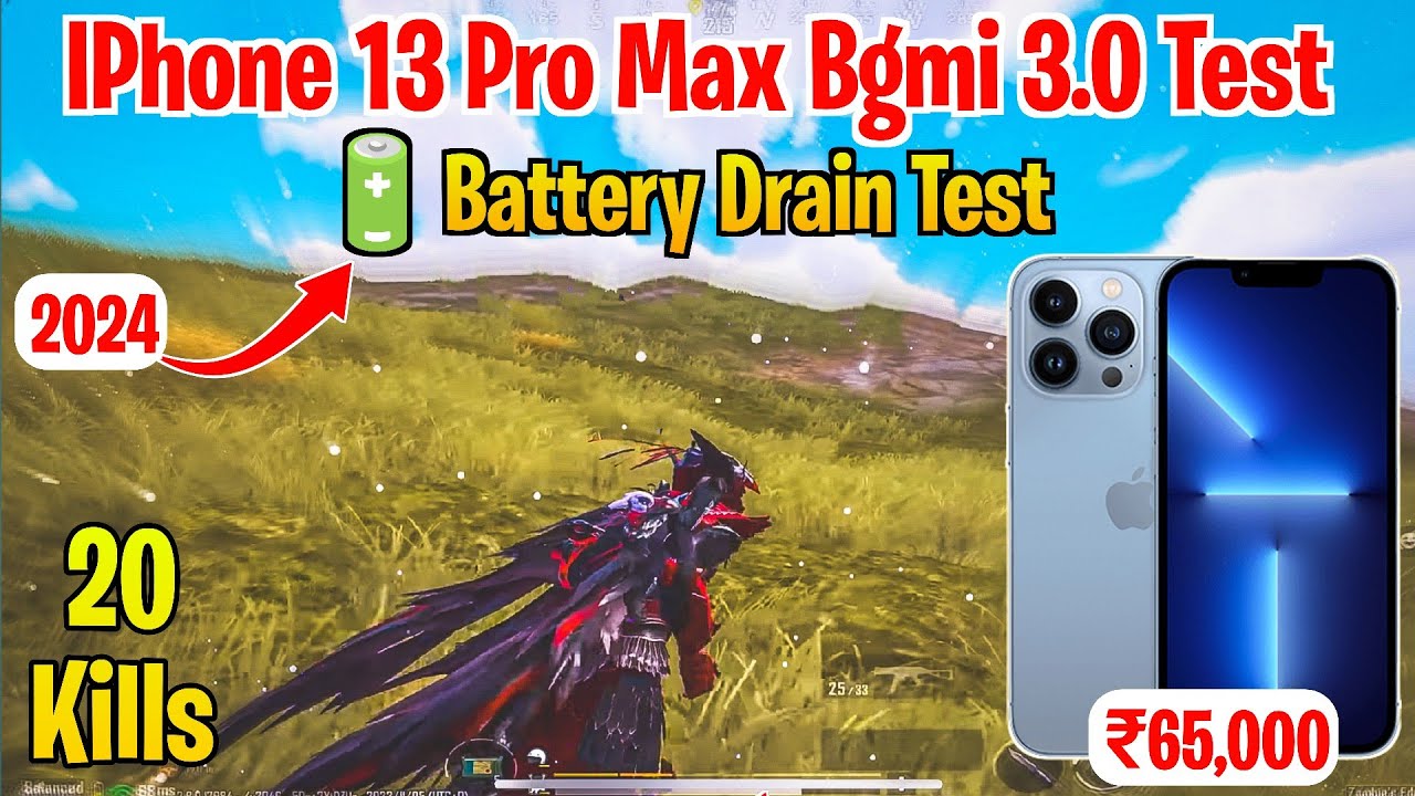 IPhone 13 Pro Max Bgmi 3.0 Update Test IPhone 13 Pro Max bgmi And Battery drain Test 13 Pro