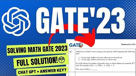 GATE 2023 Mathematics Answer Key with solution by ChatGPT! ChatGPT solved GATE 2023 Mathematics Qs 7