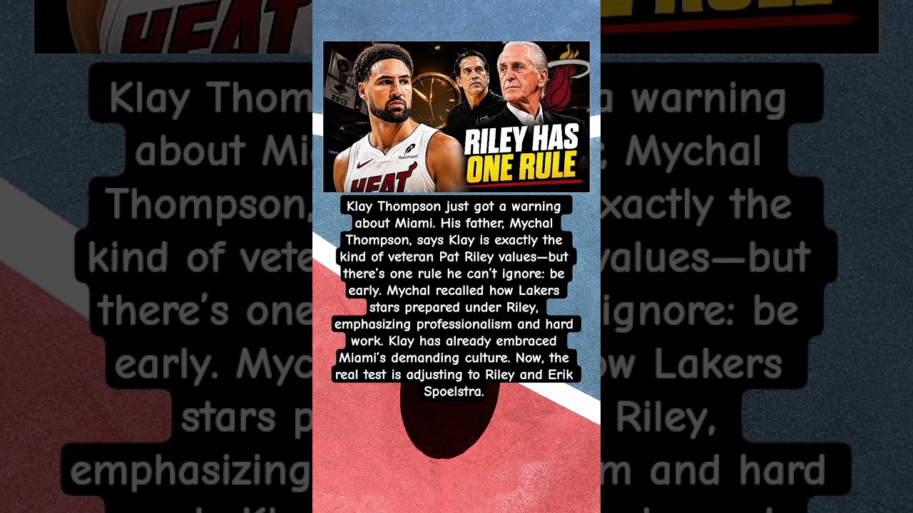 Klay Thompson Gets Riley Warning #KlayThompson #MiamiHeat #PatRiley