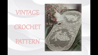 Beautiful crochet table runner patterns, Vintage crochet patterns PDF