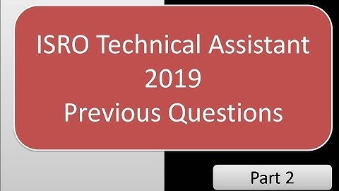 ISRO technical assistant 2019/ISRO electronics previous questions/ece/electronics/part 2