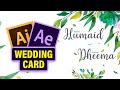 How I make animated wedding Invitations 2020 | Adobe Illustrator & After Effects Speedart