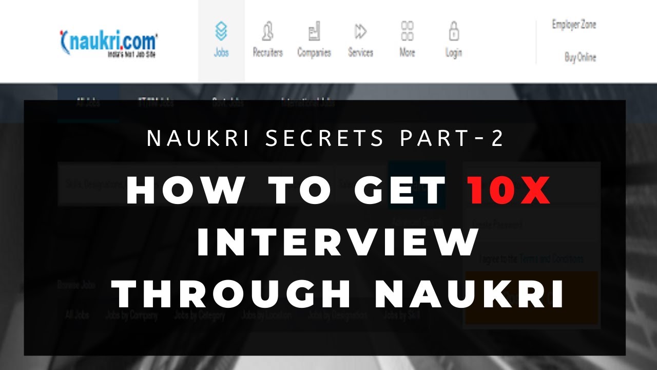how to get more interview calls through naukri com part 2 youtube