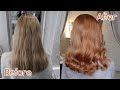 BLONDE TO COPPER HAIR TRANSFORMATION!