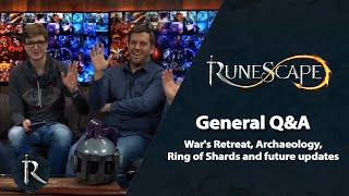 War's Retreat, Archaeology, Ring of Shards, future updates - RuneScape General Q&amp;A (Jan 2020)