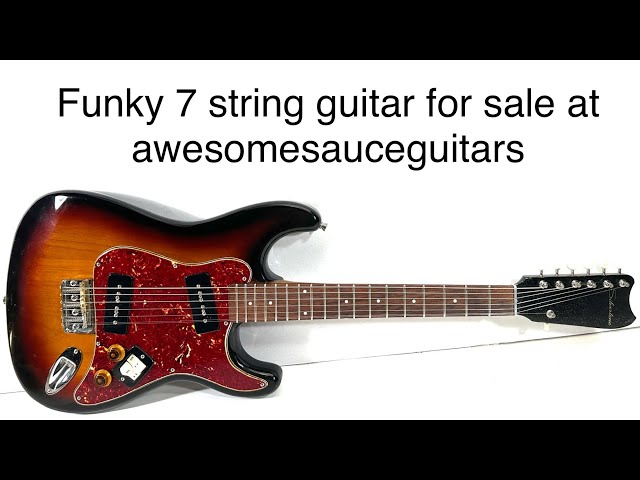 Funky little 7 string electric for sale at awesomesauceguitars