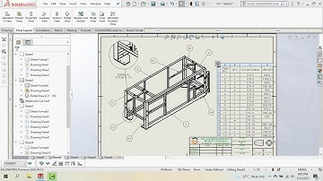 Echte bewerkingstekening met Solidworks met Weldment Cut List #3