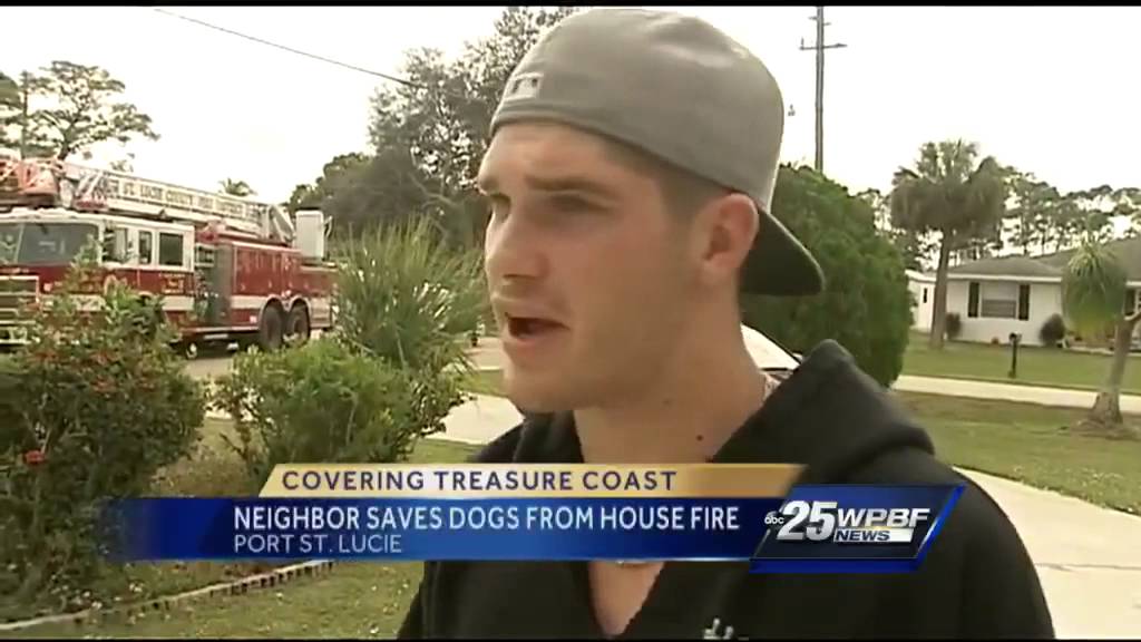Neighbor saves dogs from Treasure Coast house fire - YouTube
