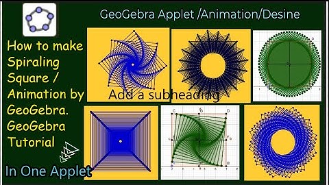 Animated  Spiraling square by GeoGebra || GeoGebra Tutorial for to make animation / Applet / Design