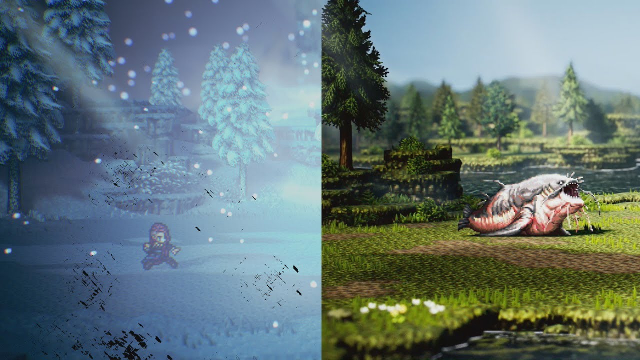 Octopath Traveler 0 playthrough Part 29 Wishvale CH.4 Side Story Bosses Heidne Rnd 2 and The big 'Un