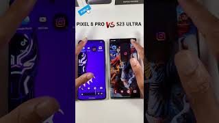 Pixel 8 Pro vs Samsung galaxy S23 Ultra Speed test shorts short youtubeshorts trending viral