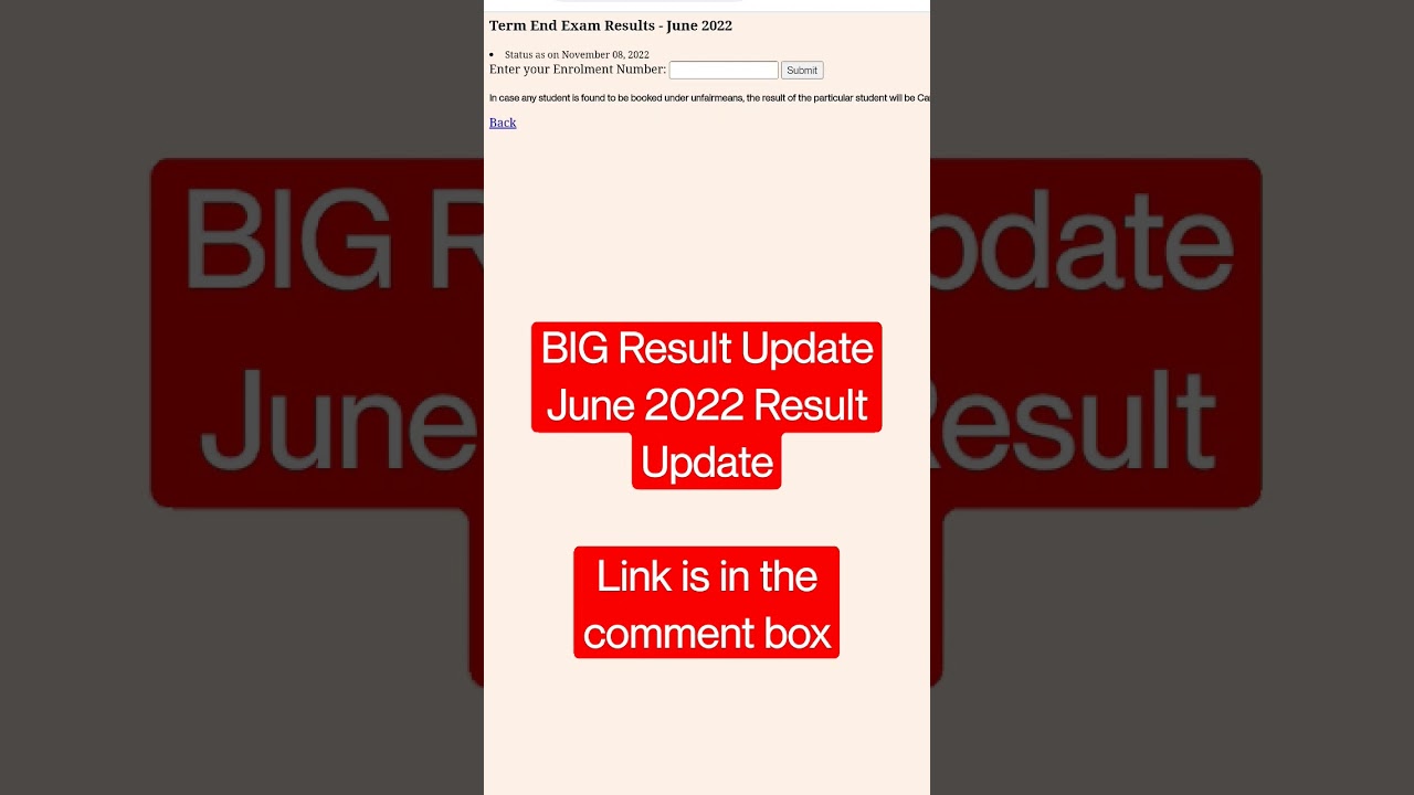 IGNOU June 2022 Result Big Update! 08 Nov Check Now