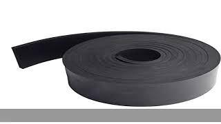 DOBTIM Neoprene Rubber Strips 1/4 (.250)" Thick X 2" Wide X 10' Long, Solid Rubber Rolls Use for Ga