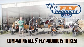 Hands On Comparing the entire Fly Products Paramotor Trike Line-Up in under 9 Minutes