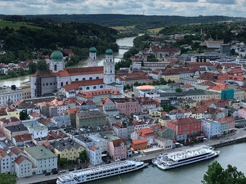 Video: Passau, Německo: Město na třech řekách