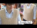 Crochet Easy Arrow Stitch Sweater Vest / Beginner Friendly Tutorial