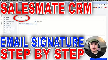 ✅  How To Create Email Signature In SalesMate CRM🔴