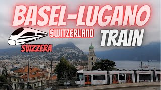 Basel to Lugano, Switzerland by Train | Beautiful Winter Mountain Landscapes