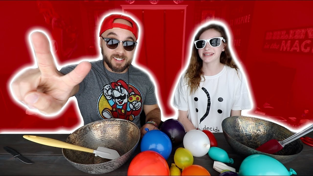 SLIME BALLOON POPPING CHALLENGE! (making slime with balloons how to! DIY) **SLIME GETS EVERYWHERE!**