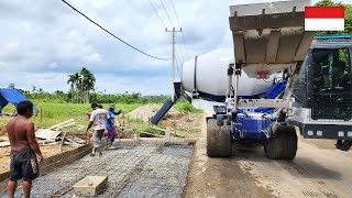 3.5m3 Self Loading Concrete Mixer Working in Jambi, Indonesia