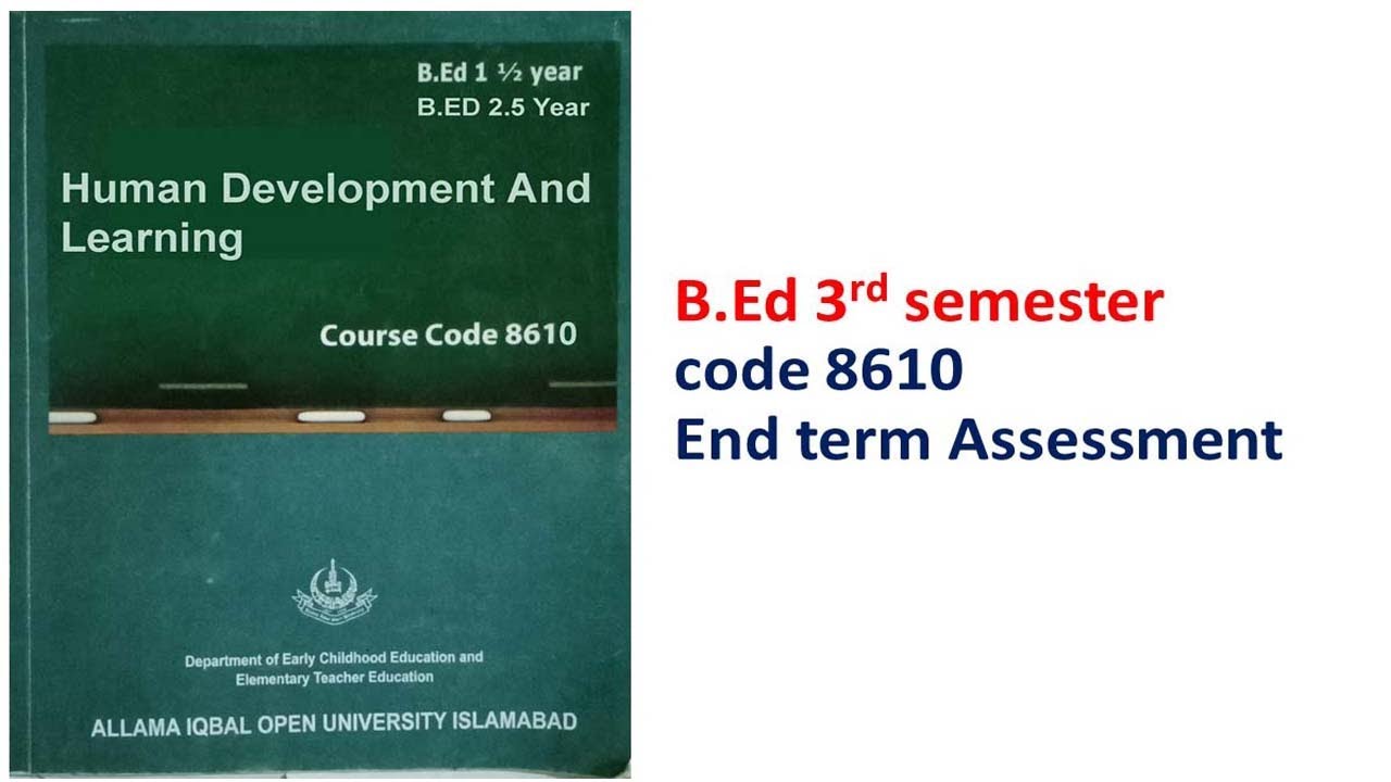 aiou b.ed 3rd semester assignment