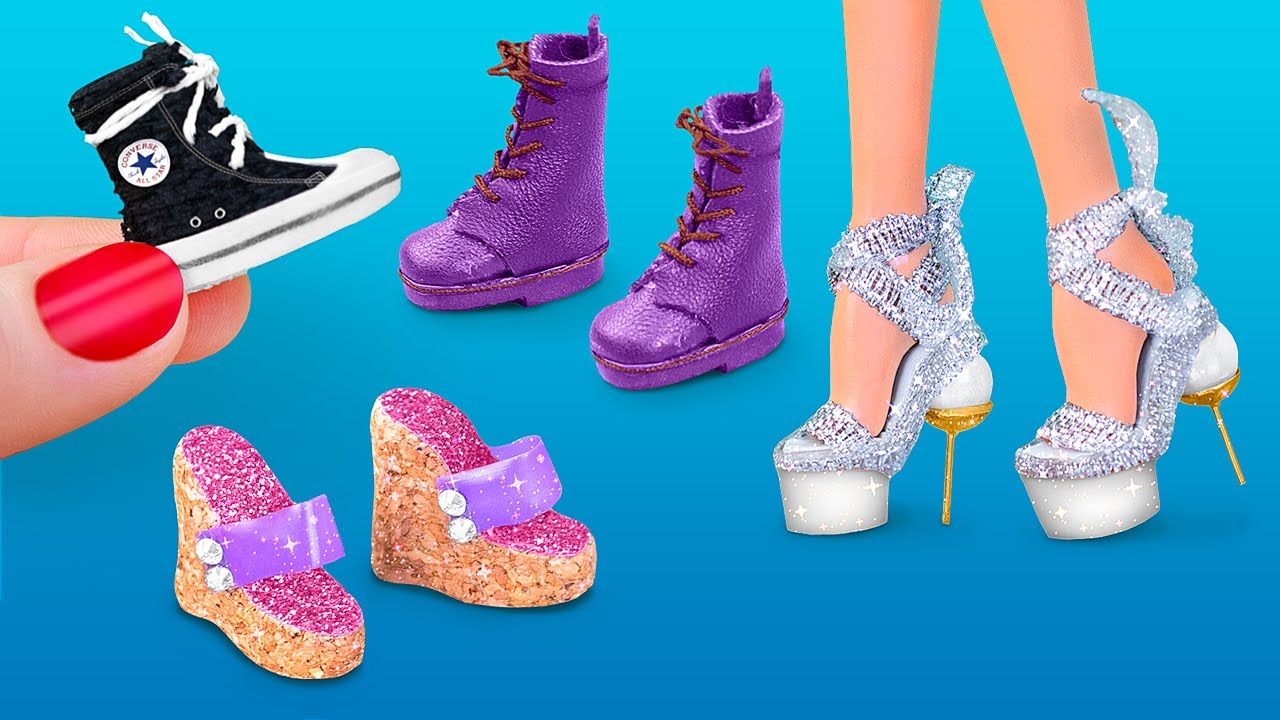 6 Astuces et Bricolages DIY Chaussures Miniatures Barbie 