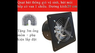 Test độ ồn quạt hút mùi đường kính D200 và D150