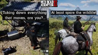 The Gang’s Reaction to Arthur Shooting at the Birds | RDR2