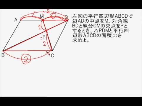 ご質問への解説 平行四辺形面積比 Youtube