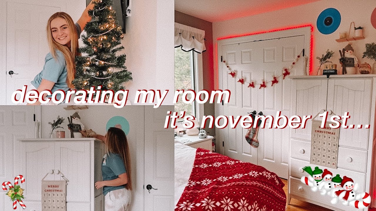 DECORATING MY ROOM FOR CHRISTMAS 2021 & WINTER/CHRISTMAS ROOM TOUR ...