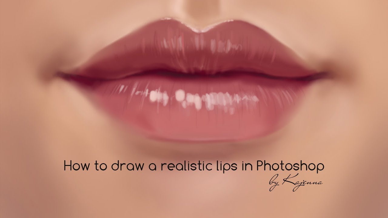 How to draw a lips in Photoshop / Tutorial by Kajenna ...