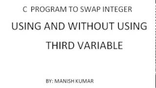 c program to swap two number using and without using third variable-C programming tutorial-24