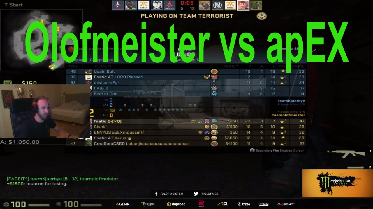1080 ti vs 2070 Fnatic Olofmeister vs EnVyUs apEX - FPL on Train (denis, Lekr0)