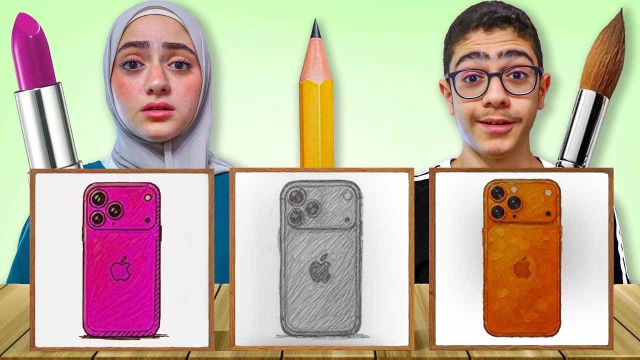 تحدي الرسم بأدوات و مواد مختلفة 🎨 !