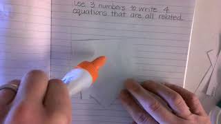 Math Journal p. 25 - Fact Families