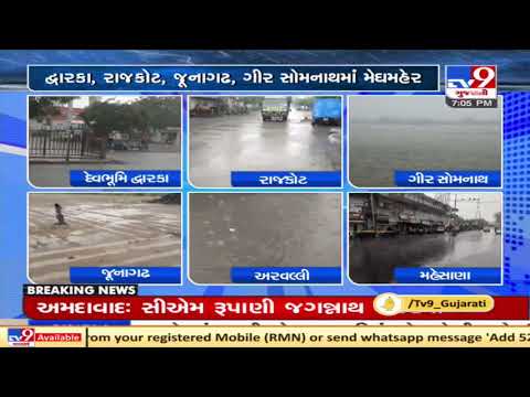 Monsoon brings relief from heat across Gujarat, many parts lashed by heavy rain| TV9News