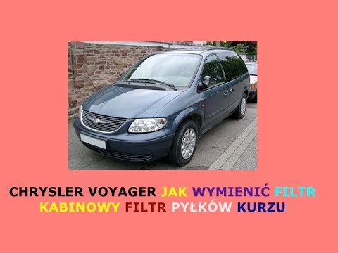 Chrysler Voyager Grand Voyager Jak Wymienić Filtr Kabinowy Filtr Pyłków Kurzu - Youtube