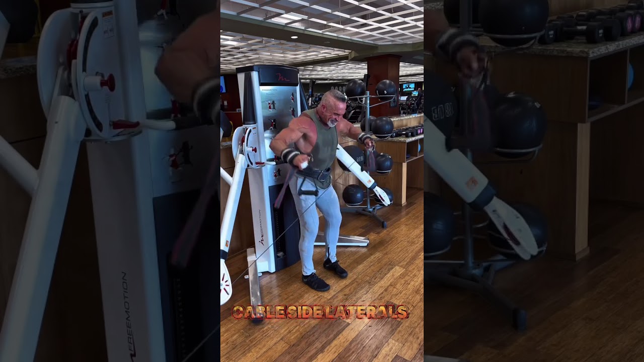 SIDE DELTS CABLE SIDE LATERALS #workout #muscle #motivation #exercise
