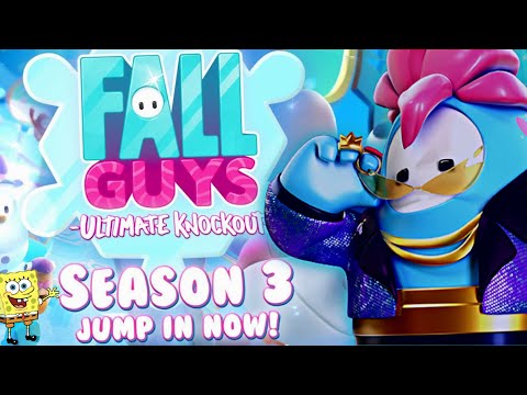 JE DÉCOUVRE le PASSE de COMBAT SAISON 3 de FALL GUYS ! (Y'a Bob L'éponge wtf)