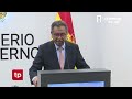 Conferencia de prensa del ministro de Gobierno