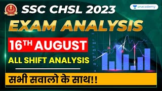 SSC CHSL 2023 I CHSL Exam Analysis I 17th Aug ALL Shifts I ALL SUBJECTS I Rambabu Mishra #ssc