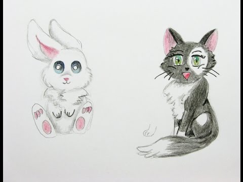 Manga Tiere zeichnen lernen #2: Hase und Katze / Manga Zeichenkurs / Comic Tiere