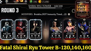 Fatal Shirai Ryu Tower Boss Battle 160 & 120,140 Fight + Reward MK Mobile